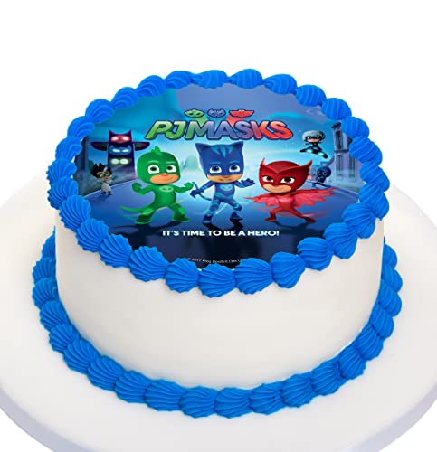 Kardasis PJ Masks Tortenaufleger | Essbarer Aufleger für Torten und Kuchen | Tortendekoration für den PJ Masks Themengeburtstag | 20cm von KARDASIS