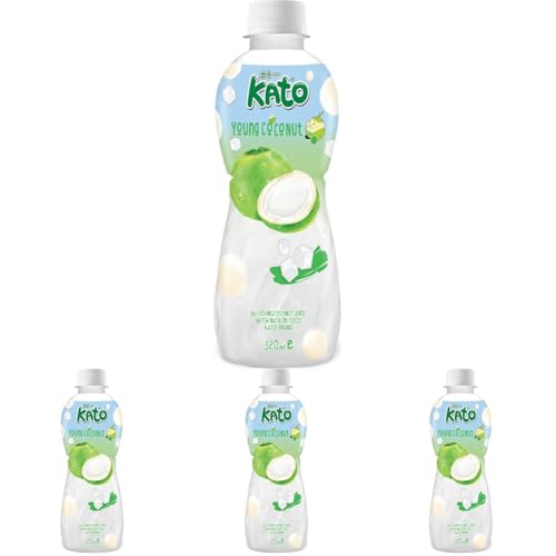 KATO - Kokosnuss Saft mit Nata de Coco - 1 X 320 ML (Packung mit 4) von KATO