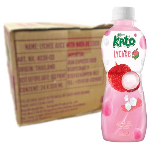 KATO - Litschi Saft mit Nata de Coco - 24 X 320 ML - Multipack von KATO