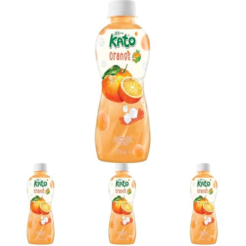 KATO - Orangensaft mit Nata de Coco - 1 X 320 ML (Packung mit 4) von KATO