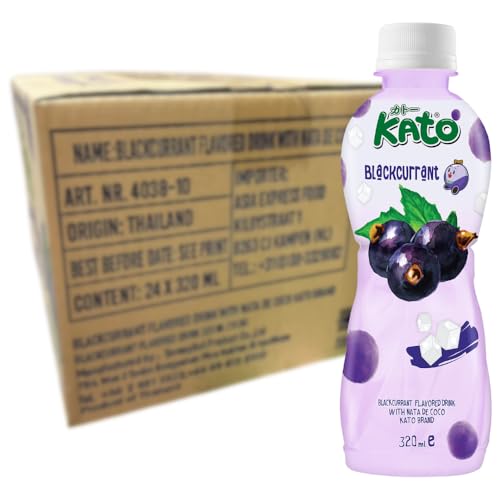 KATO - Schwarzer Johannisbeersaft mit Nata de Coco - 24 X 320 ML - Multipack von KATO