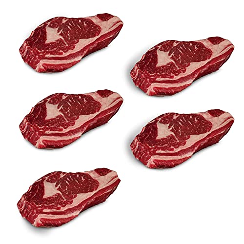 KAUF DEIN STEAK 2 kg 5x Rib-Eye-Steak a 400 g (DRY AGED am Knochen gereift) + Steakpfeffer, 2,1kg Fleischgenuss, perfekte Steaks grillen, Grillfleisch von KDS