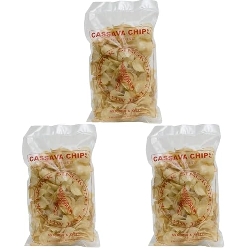 KERIPIK SINGKONG - Gesalzene Kassava Chips, (1 X 250 GR) (Packung mit 3) von KERIPIK SINGKONG