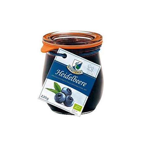 Kiebitzhof Fruchtaufstrich Heidelbeere, 3er Pack (3 x 220 g) von KIEBITZHOF