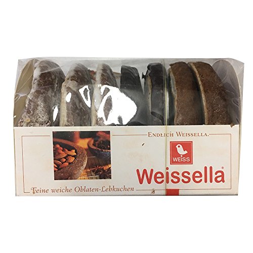 Lambertz Weisella Feine weiche Oblaten-Lebkuchen mit Nüssen und Kernen 3-fach sortiert in verschiedenen Variationen (200g Packung) von KIIPO