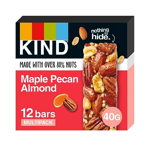 KIND Bars, gesunde glutenfreie & kalorienarme Snack-Riegel, Ahorn-Pekannussmandel, 12 Riegel von KIND