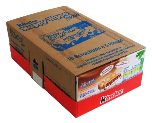 Kinder Happy Hippo Snack Cacao 5er Box, 10er Pack (10 x 100g) von KINDER HAPPY HIPPO