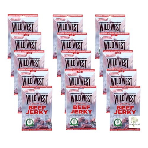 Kings Halal - Wild West Beef Jerky Original, Trockenfleisch, Dörrfleisch 15er 525g - HALAL (15er Original) von Kings