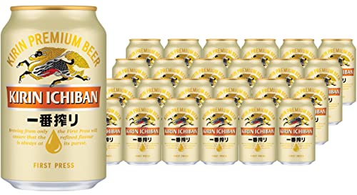 Kirin Ichiban Bierpaket, japanisches Premium-Bier, nach dem First Press Verfahren gebraut, Dosenbier mit 5 % Alkoholgehalt, Einweg (24 x 0,33 l) von KIRIN ICHIBAN