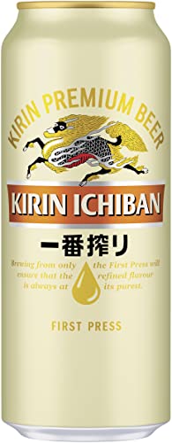 Kirin Ichiban Bierpaket, japanisches Premium-Bier, nach dem First Press Verfahren gebraut, Dosenbier mit 5 Prozent Alkoholgehalt, Einweg (24 x 0,5 l) von KIRIN ICHIBAN