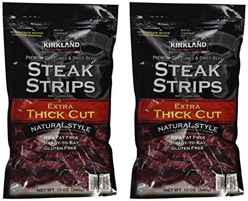 Kirkland Signature Premium Beef Steak Strips Jerky 12 Oz (2PAK) von KIRKLAND