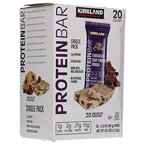 Kirkland Signature Protein Bars Chocolate Chip Cookie Dough, 20-count 2.12OZ von KIRKLAND