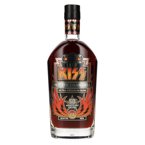 Kiss 14 Years Old Hotter than Hell Ultra Premium Rum 50th Anniversary Edition 45% Vol. 0,7l von KISS Gin & Rum