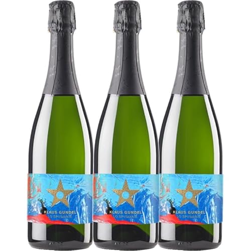 KLAUS GUNDEL LO SPUMANTE Chardonnay (3 x 0,75l) - trocken aus dem Piemont, Italien, Prosecco, feinste Perlage, Aperitif, Feiern mit Freunden von KLAUS GUNDEL