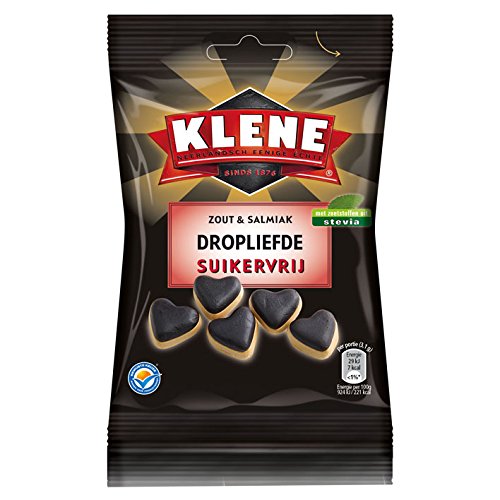 Klene Dropliefde Zout & Salmiak Zuckerfrei 80g von KLENE