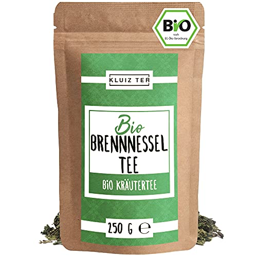 Brennesseltee Bio lose - 250 Gramm Brennessel Tee aus Bayern I 100% natürlicher Bio Brennesseltee lose aus Biologischem Anbau by KLUIZ TEA von KLUIZ