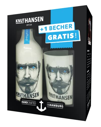 KNUT HANSEN DRY GIN Geschenkpackung | Weltweit ausgezeichnet | 0,5L KNUT HANSEN GIN inklusive 1 GRATIS Keramik-Becher 0,5L von KNUT HANSEN DRY GIN