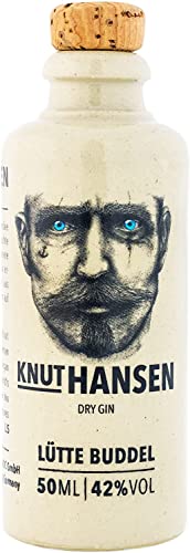 KNUT HANSEN DRY GIN | Weltweit ausgezeichnet | 14 regionale Zutaten wie Wachholder, Gurke, Basilikum | Handcrafted nach nordischer Art in eigener Manufaktur | Nachhaltige Keramikflasche | 50ml von KNUT HANSEN DRY GIN