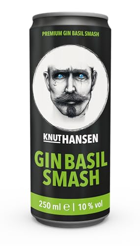 KNUT HANSEN Gin Basil Smash | Die neue KNUT HANSEN Gin Basil Smash Dose mit orignal KNUT HANSEN DRY GIN | 10% vol. |1 x 250ml Dose von KNUT HANSEN DRY GIN