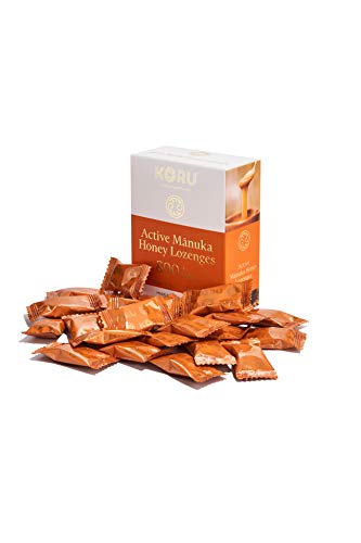 KORU ACTIVE MANUKA - HONIG LUTSCHBONBONS MGO 800+ (UMF 20+) aus Neuseeland / 24 Lutschbonbons ohne Zucker, Aus 95% Manuka Honig. von KORU Untouched Purity