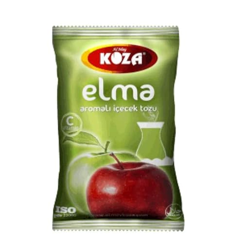 KOZA Apfel Instant Getränkepulver im Beutel 300gr | Pulver für Heiß oder Kalt Getränk | Türkischer Tee | Ice Tea Pulver | Eistee | Krümeltee | Früchtetee | Cay | Teepulver | Oralet | von KOZA