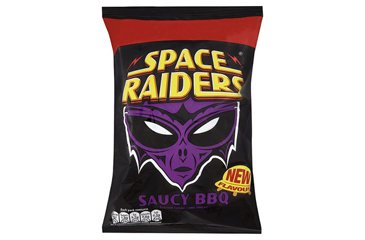 Space Raiders Saucy BBQ (36 x 25 g) Beutel von KP