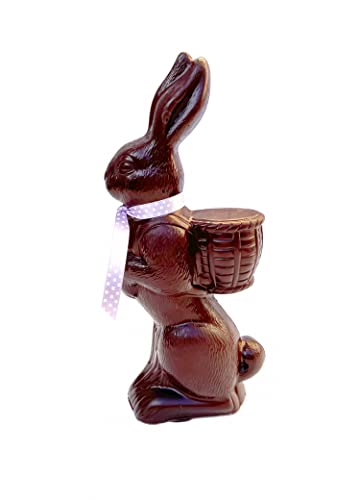 Krönner Veganer Osterhase aus feinster Edel-Zartbitterschokolade mit 65% Kakaoanteil (180 g / 25 cm) – Hochqualitativer Schoko Osterhase für frohe Ostern – Vegane Schokohasen von KRÖNNER KAFFEEHAUS . KONDITOREI . CHOCOLATIER GARMISCH-PARTENKIRCHEN