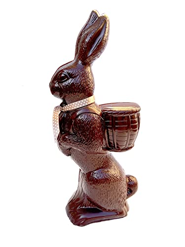 Krönner Veganer Osterhase aus feinster Edel-Zartbitterschokolade mit 65% Kakaoanteil (580 g / 37 cm) – Hochqualitativer Schoko Osterhase für frohe Ostern – Vegane Schokohasen von KRÖNNER KAFFEEHAUS . KONDITOREI . CHOCOLATIER GARMISCH-PARTENKIRCHEN