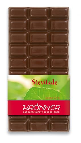 Krönner Stevia-Schokolade Zartbitter 64% / 100g Tafelschokolade von KRÖNNER KAFFEEHAUS . KONDITOREI . CHOCOLATIER GARMISCH-PARTENKIRCHEN