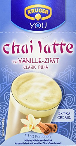 Krüger Chai Latte Vanille-Zimt Milchtee-Getränk, 8er Pack (8 x 250 g) von KRÜGER