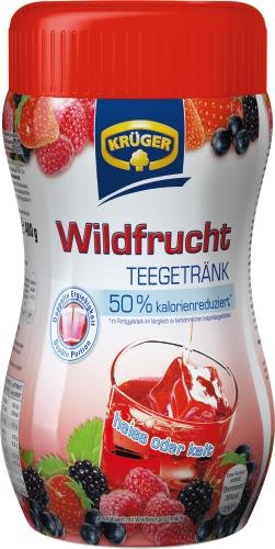 Krüger Teegetränk Wildfrucht,8 Liter, 12er Pack (12 x 400 g Dose) von KRÜGER