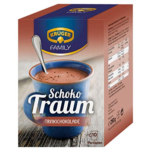 Krüger Trinkschokolade, Getränkepulver, Kakao, 10 Portionsbeutel á 25g, 250g von KRÜGER