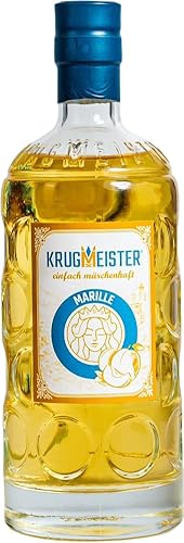 KRUGMEISTER MARILLE 41% VOL. - Schnaps Spirituose mit intensivem Marillen Geschmack – Marillenbrand - Intensiv, fruchtig, süß – Masskrugflasche – 500ml von KRUGMEISTER