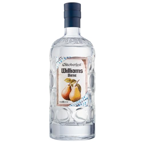 KRUGMEISTER WILLIAMS BIRNE 41% VOL. – Schnaps Spirituose mit angenehmer Süße und fruchtigem Geschmack nach Birne - Birnenbrand - Masskrugflasche – 500ml von KRUGMEISTER