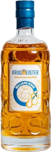 KRUGMEISTER WILLIAMS BIRNE 41% VOL. – Schnaps Spirituose mit angenehmer Süße und fruchtigem Geschmack nach Birne - Birnenbrand - Masskrugflasche – 50ml von KRUGMEISTER