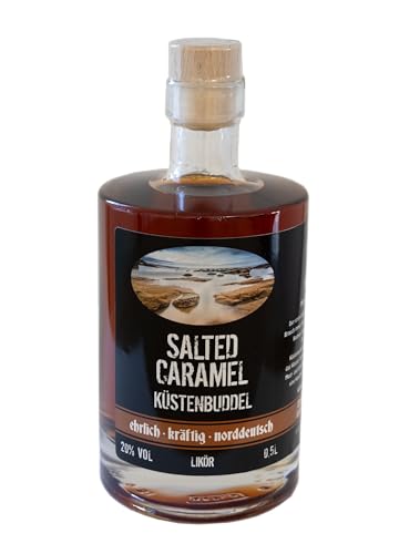 KÜSTENBUDDEL - Salted Caramel Likör 500ml 20 Vol. Karamell Salzkaramell Likör von KÜSTENBUDDEL