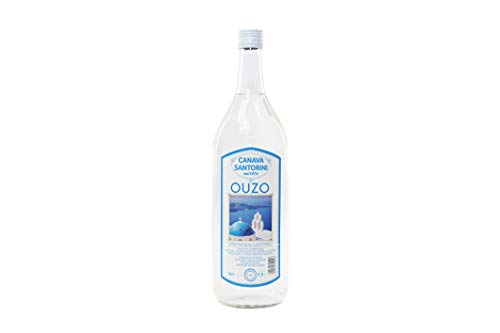 KURAMBAKOS - 1500 ml Ouzo Canava Santorini 38,5% vol., qualitativ-hochwertiger griechischer Anis-Schnaps mit intensiver Note von KURAMBAKOS