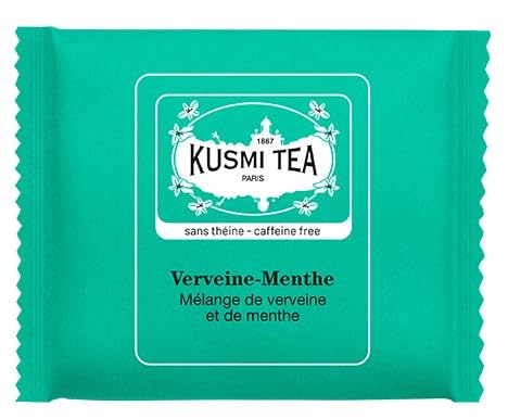 KUSMI TEA - BIO VERBENA-MINT - Box mit Teebeuteln in Umhüllung (100) von KUSMI TEA