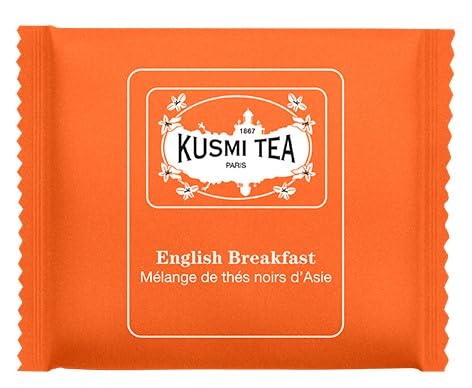 KUSMI TEA - ENGLISCHES BIO FRÜHSTÜCK - Schachtel mit Teebeuteln in Umhüllung (50) von KUSMI TEA