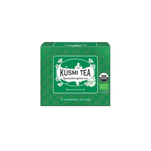 Kusmi Tea® | Bio-Gunpowder-Grüntee und Minze | Grüner Tee und Minzblätter – 20 Teefilter (40 g) von KUSMI TEA