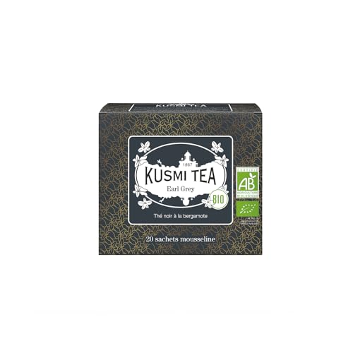 Kusmi Tea® | Earl Grey Tee Bergamotte | BIO-Schwarztee-Bergamotte-Geschmack | Mischung aus ausgewählten Schwarztees mit Bergamottengeschmack – 20 Filter (40 g) von KUSMI TEA