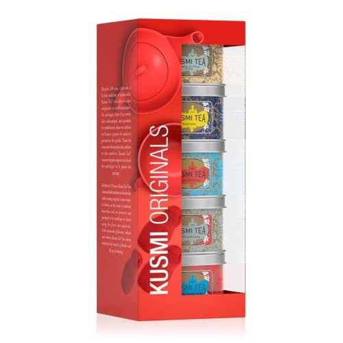 Kusmi Tea® | Geschenkbox Sortiment Schwarzer Tee | Schwarzer Tee lose 5 Geschmacksrichtungen – 125 g in Metalldosen Mignon von KUSMI TEA