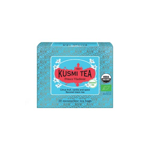 Kusmi Tea® | Schwarzer Tee Zitrusfrüchte, Vanille, Gewürze | Schwarzer Tee Prinz Wladimir | Schwarzer Tee Zimt, Vanille, Nelken, Zitrusfrüchte – 20 Filter von KUSMI TEA