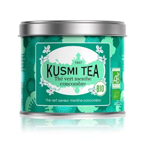 Kusmi Tea - Bio-Grüntee mit Minze & Gurke - Biologische und 100% natürliche Zutaten - Heiß oder kalt genießen - Dose 100g ca. 40 Tassen von KUSMI TEA