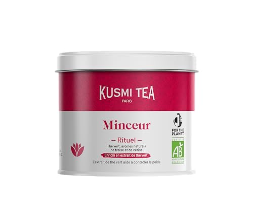 Kusmi Tea - Bio Schlankheitsritual - Schlankheitstee - Angereichert mit Grüntee-Extrakt - Erleichtert die Gewichtsabnahme - Erdbeere und Kirsche - Box 100g, 50 Tassen von KUSMI TEA