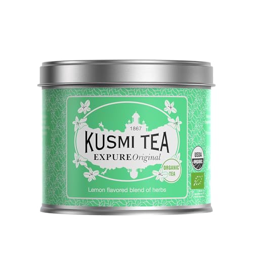 Kusmi Tea - Expure Original - Bio-Mischung aus Grüner Tee, Mate und Zitrone - Heiß oder als Eistee genießen - Loser Tee - 100 g Metalldose - Menge für etwa 50 Tassen von KUSMI TEA