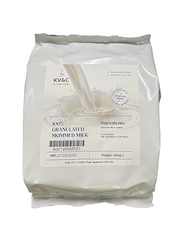 KV&C - 10 x 500 g feines Granulatpulver Magermilch, die praktische pulverisierte Alternative zu frischer Milch zum Kochen, Backen, Trinken, Verkaufsverkaufen (10 x 500 g Beutel) von KV&C