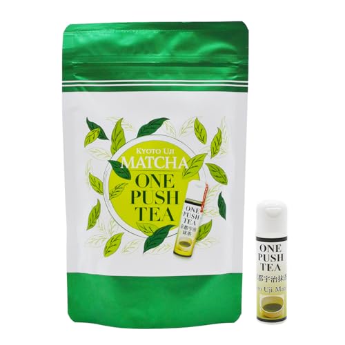 ONE PUSH TEA (100 g) Grüner Tee Japanisches Matcha Pulver Matcha Pulver Premium Detox für Gesundheit und Schönheit Made in Japan von KYOTO UJI MATCHA