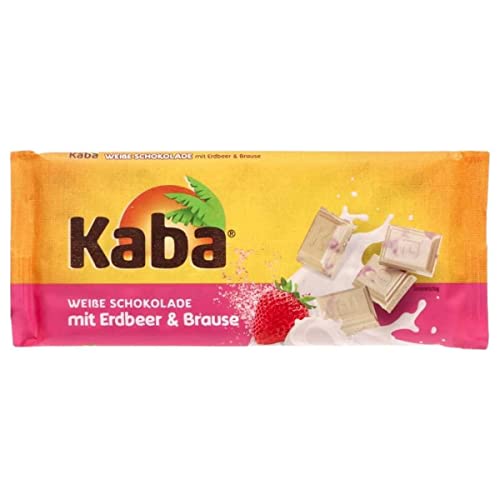 Kaba weiße Schokolade, Erdbeere und Brause, 85 g von Kaba