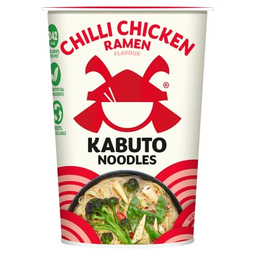 Kabuto Noodles Chili Chicken Ramen Flavour 6er Pack (6 x 65g Instant Nudeln) von Kabuto Noodles